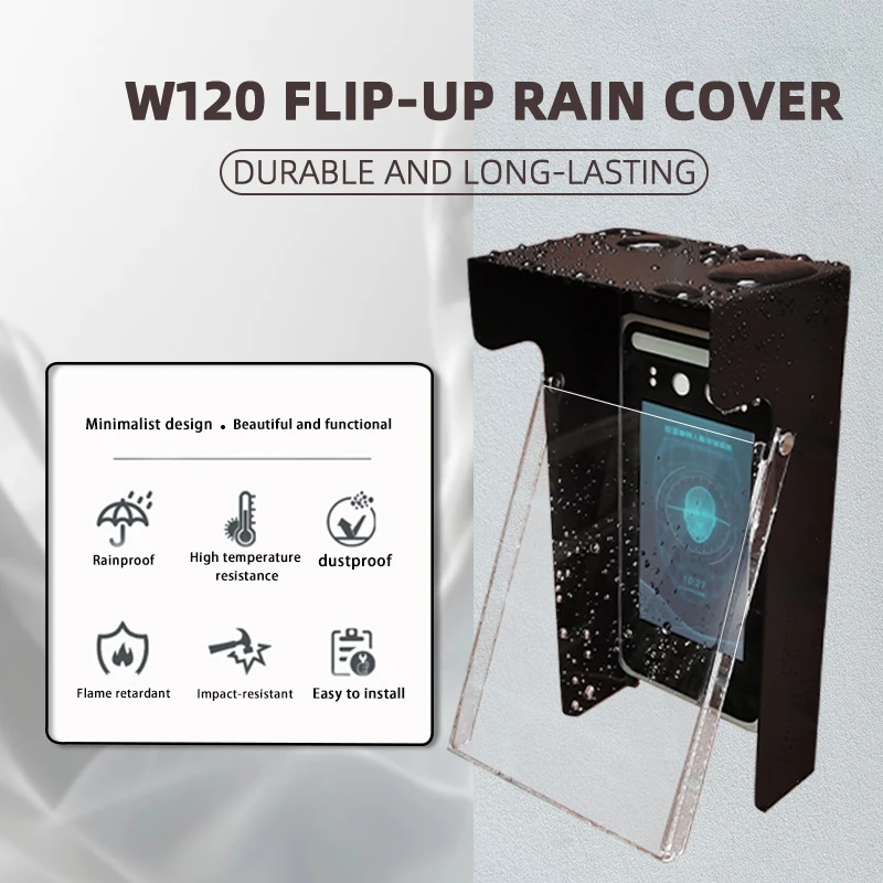 Face recognition access control sunshade rain cover dynamic face detection door lock face attendance machine housing flip design