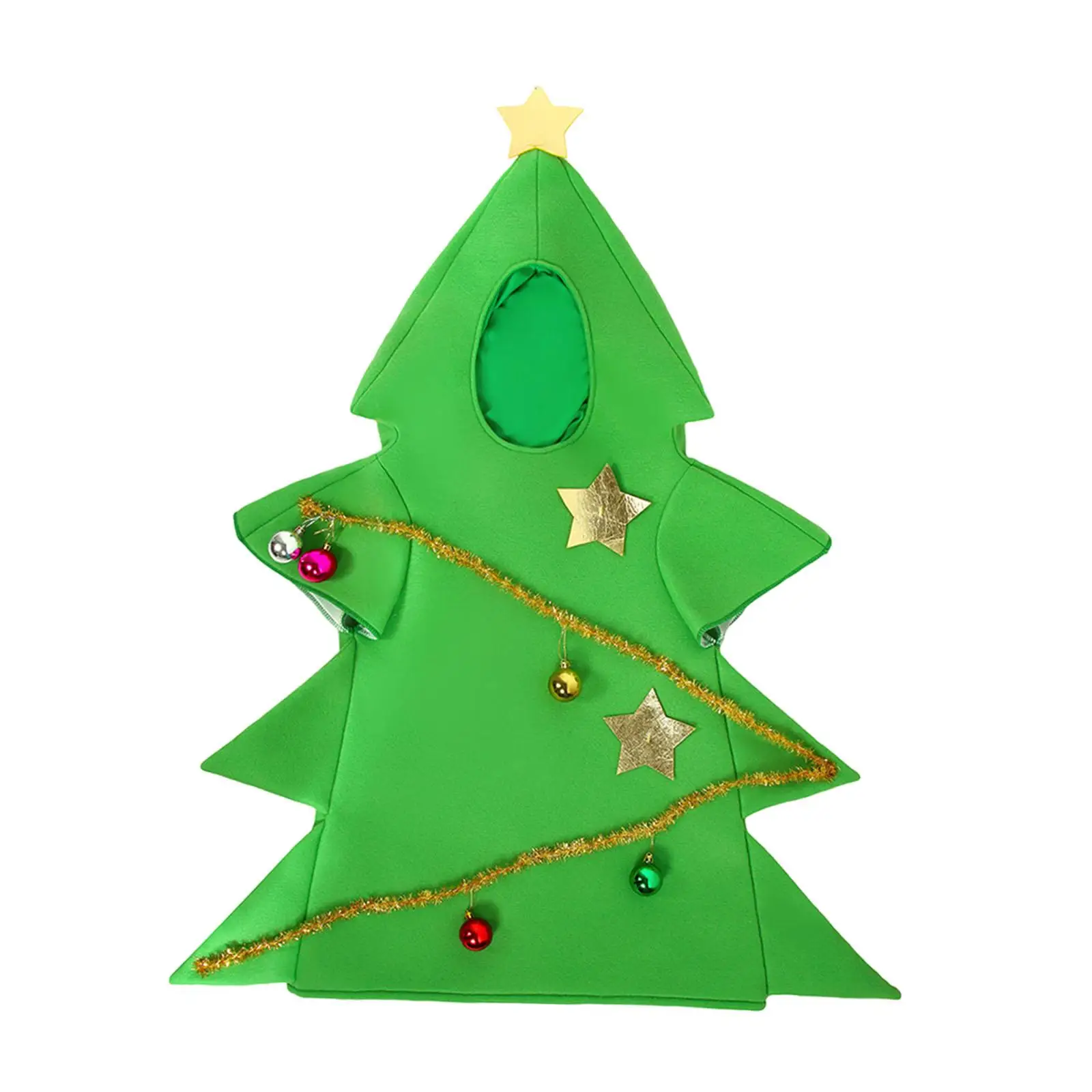 

Children Christmas Tree Costume Roles Playing Lightweight Decor Soft Dress up for Holidays Stage Show Prop Themed Party Xmas Eve