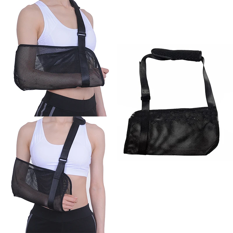 Breathable Arm Sling Mesh Adjustable Arm Support Shoulder Immobilizer For Injury Shoulder Elbow Wrist Rotator Cuff Women And Men