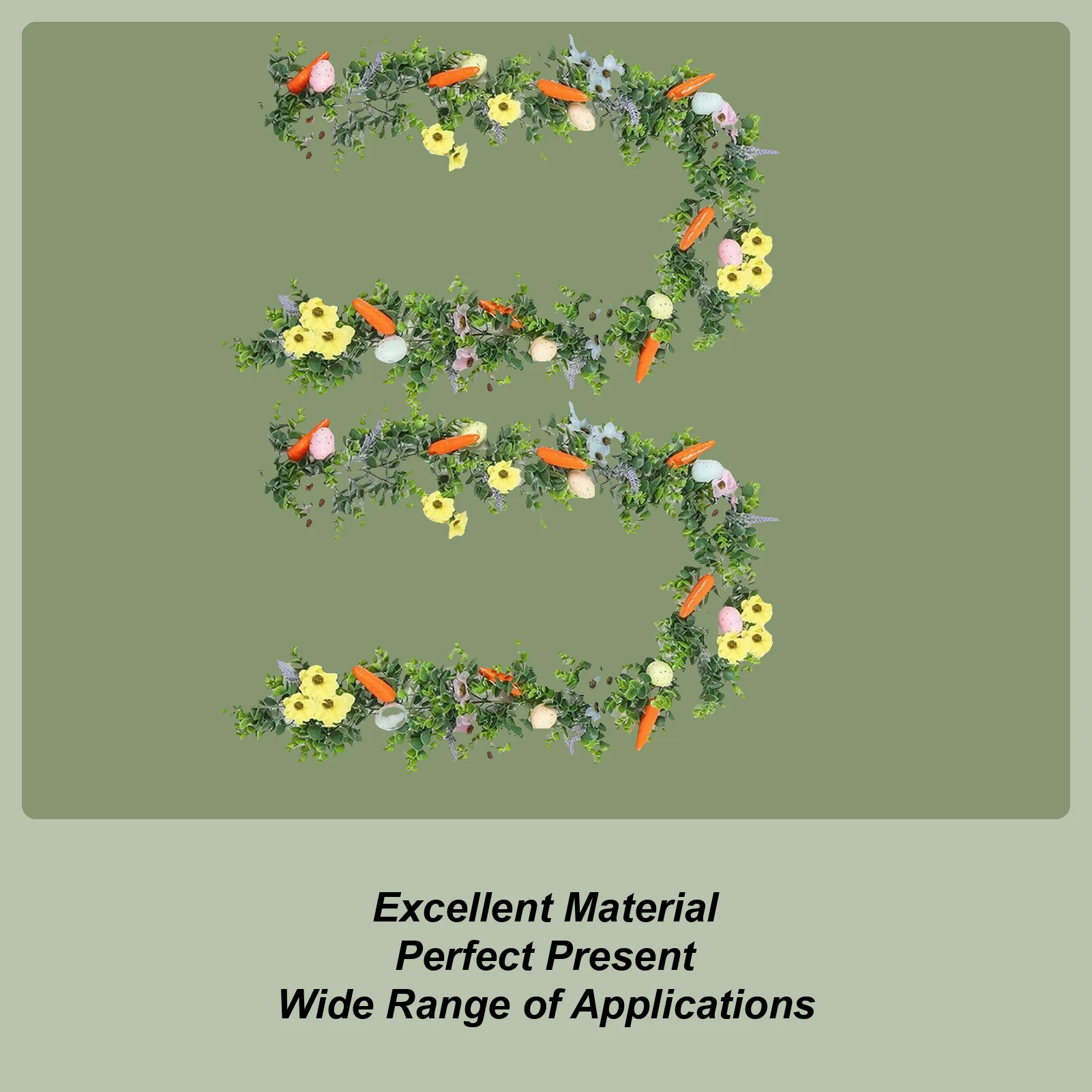 

Пасхальная гирлянда из 2 частей, весенняя гирлянда с пасхальными яйцами, 5,7 футов, праздничное украшение для дома, вечеринок, стен, каминных полок, лестниц