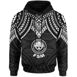 Federated States Of Micronesia Flag Map 3D Printed Hoodies For Men Clothes FSM National Emblem Sweatshirt Casual Unisex Hoodie