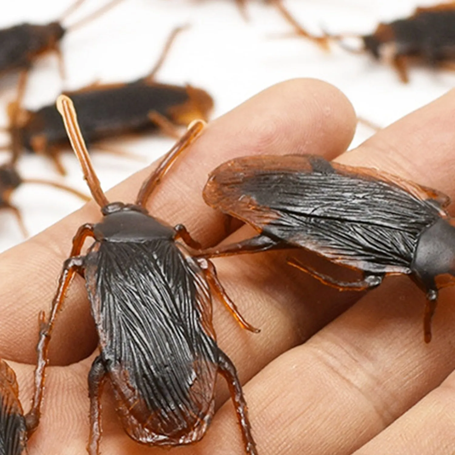 

Baby-500PCS Halloween Simulation Cockroach Xiaoqiang Tricky Funny Disgusting Scary Toy Prank