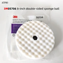 3M 05706 White Double-Sided 8-Inch Wave Polishing Sponge Plate Rough Polishing Cotton Sponge Ball Polishing Tool