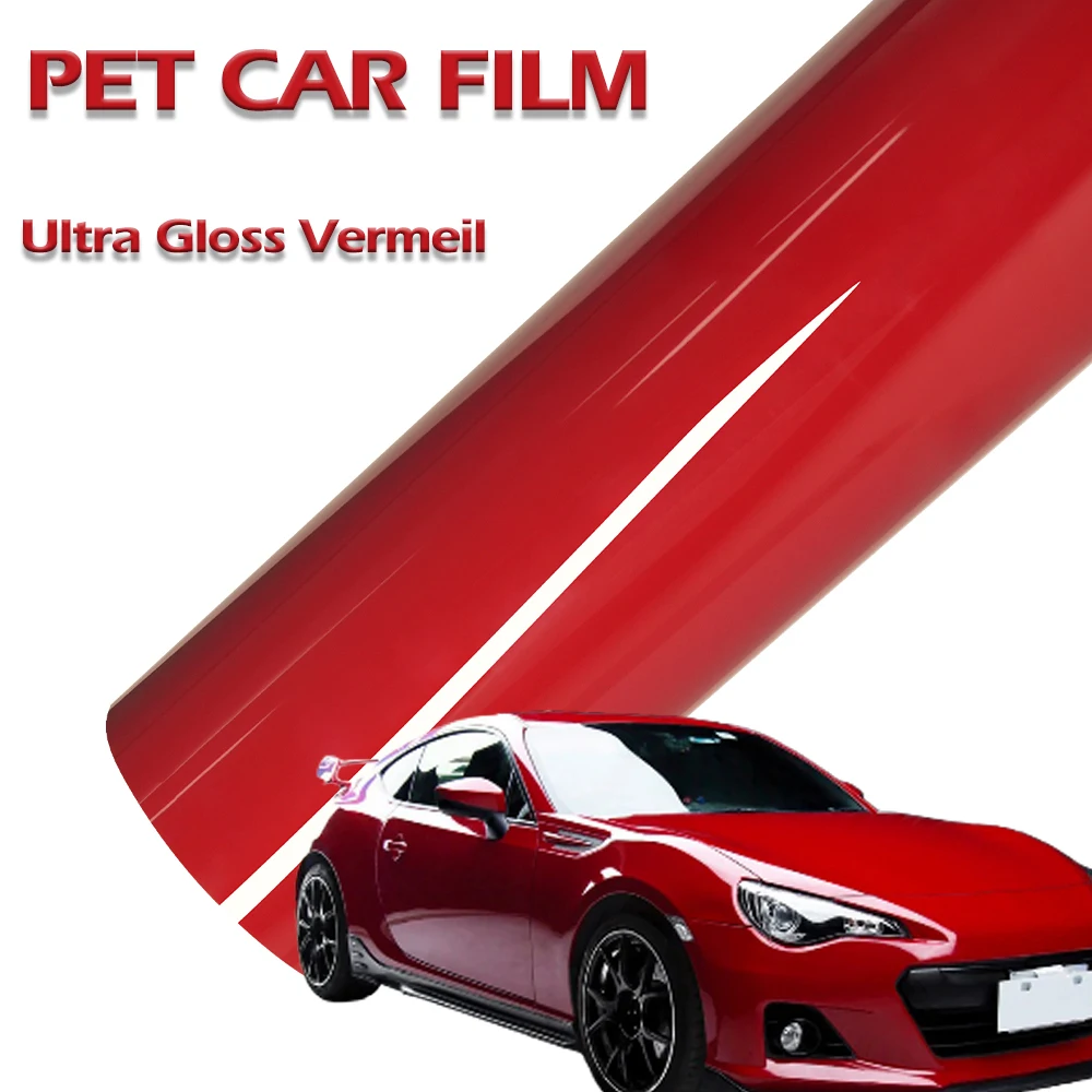 

ПЭТ ультра глянцевая автомобильная виниловая пленка Vermeil самоклеящаяся авто упаковка наклейка персонализация водостойкая наклейка для украшения кузова автомобиля