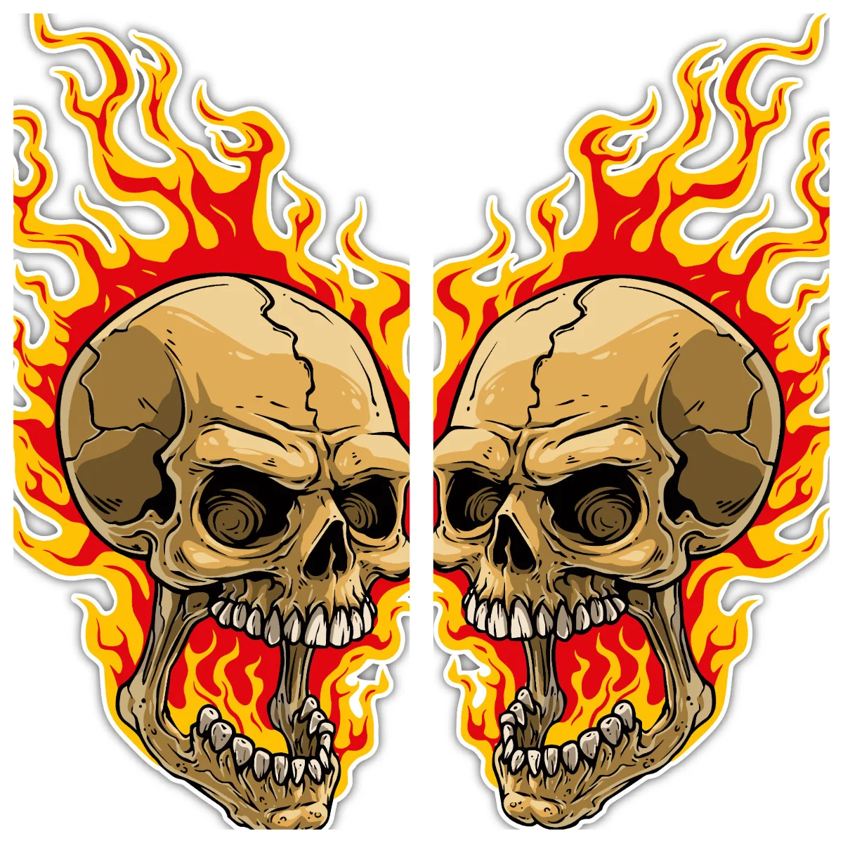

Flaming Skull Creative Car Stickers Vinyl Self-adhesive Decorative Suitable for Motorcycles, Laptops, Fishing Decorative Decals