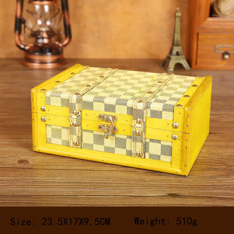 Vintage Wooden Storage Box Antique Style Jewelry Organizer Decorative Storage Box for Birthday Parties Wedding Decoration Case