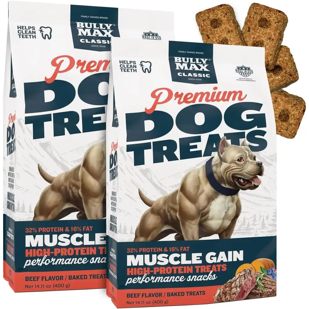 

Высококачественные лакомства для собак с высоким содержанием белка для щенков и взрослых собак - лакомства для дрессировки собак с 32% белка, настоящим мясом, овощами и BCAA