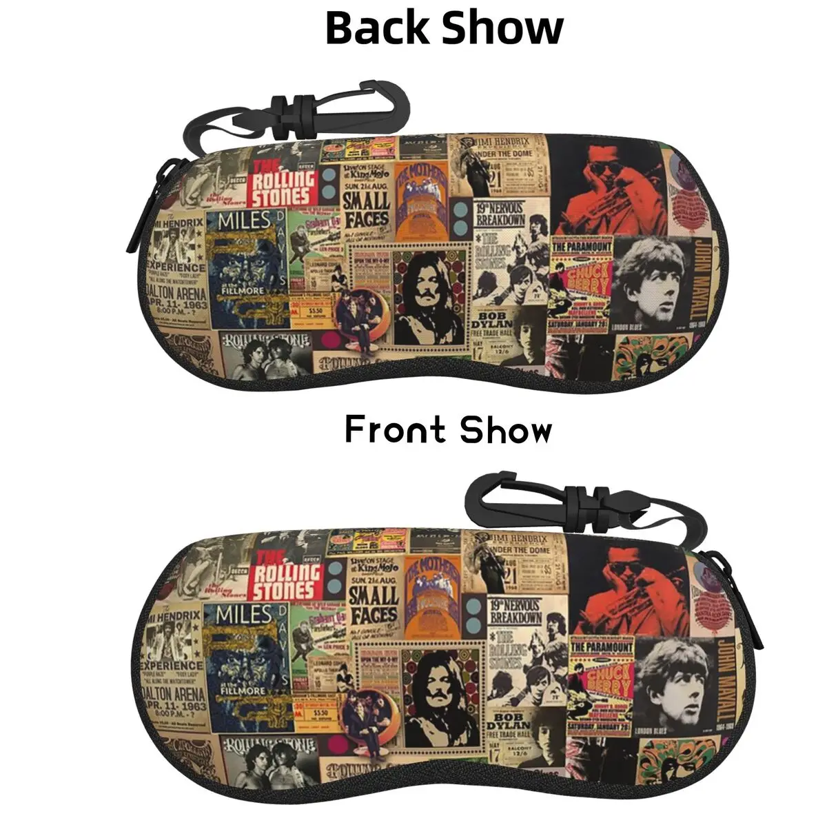 

Rock N' Roll Stories Shell Glasses Case Protector Sunglasses Box Women Men Soft Eyeglass Bag Pouch