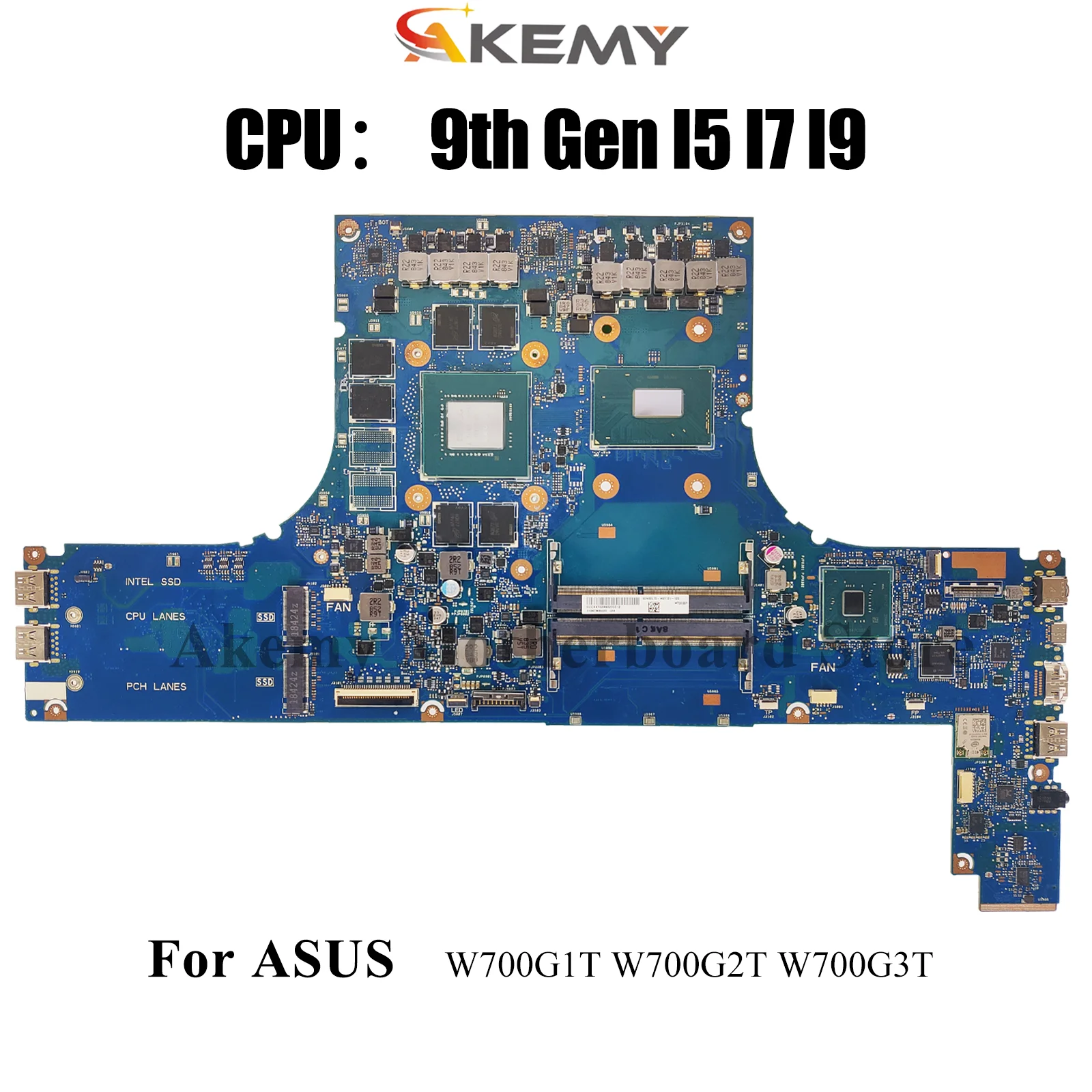 

W700G3P Laptop Motherboard For ASUS ProArt W700G1T W700G W700G2T W700G3T Notebook Mainboard With I5 I7 I9 CPU 100% tests OK stk