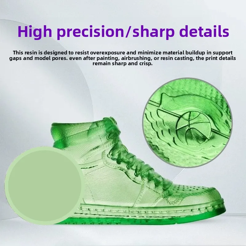 2026 Water Washable Photopolymer Resin Rigid High Transparency 3D Printing Consumable Moisture Resistant Anti-Cracking Material