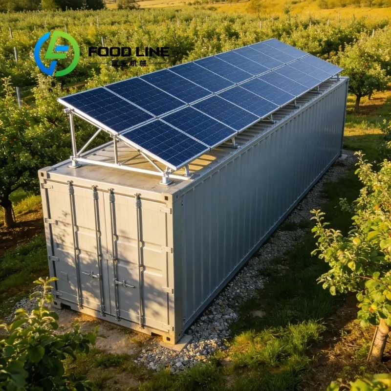 Solar Powered Fixed Cold Storage Unit Insulated Cold Chamber For Long Term Seafood Preservation In Fishing Port
