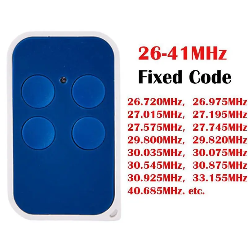 SQPP-2X Low Frequency Replacement Remote Control 27Mhz To 40Mhz Remote Control Garage Door Replacement Clone Fob