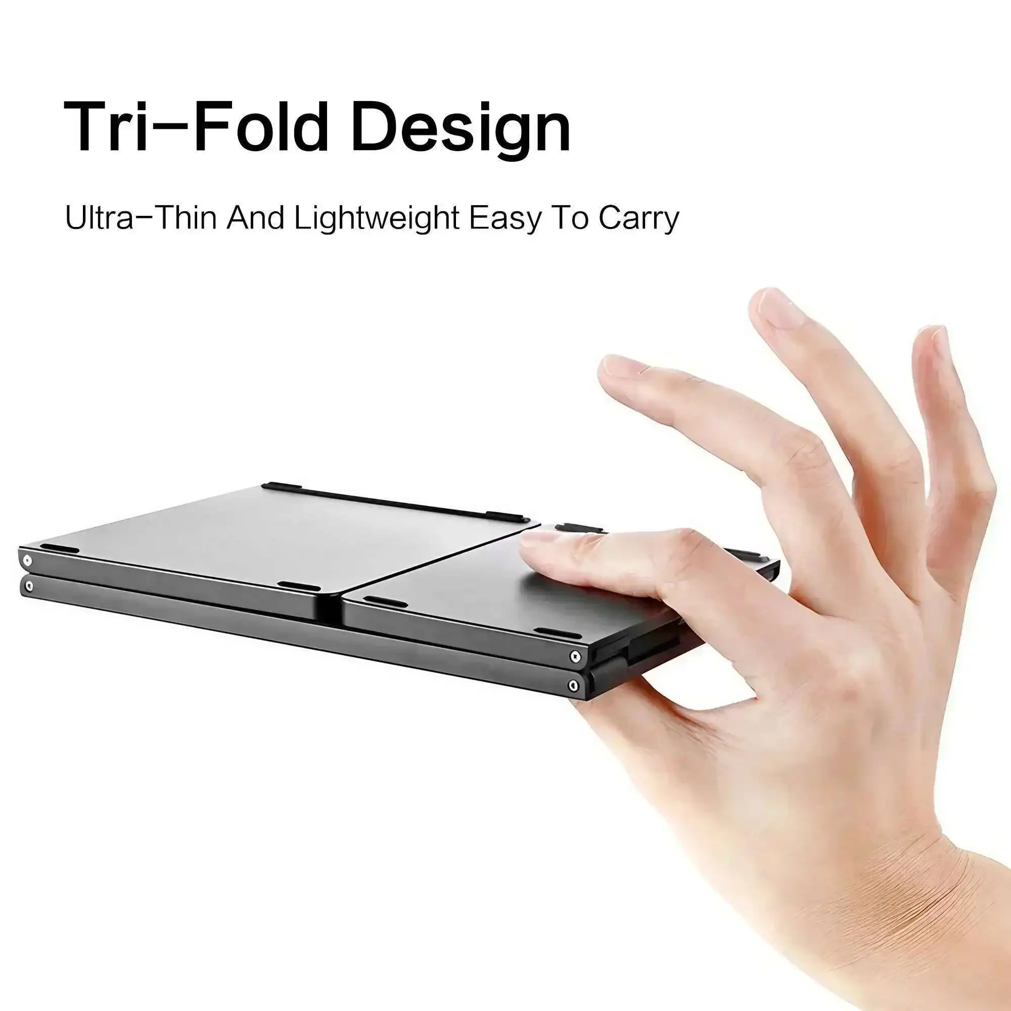 Drievoudig Bluetooth-minitoetsenbord met touchpad Oplaadbaar Lange batterijduur Ergonomisch computertoetsenbord voor tafellaptop PC