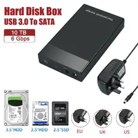 HDD Case 3.5'' 2.5'' SATA to USB 3.0 Adapter External Hard Drive Disk Enclosure For 3.5 Inch SSD Disk 6Gbps 10TB HDD Box Case