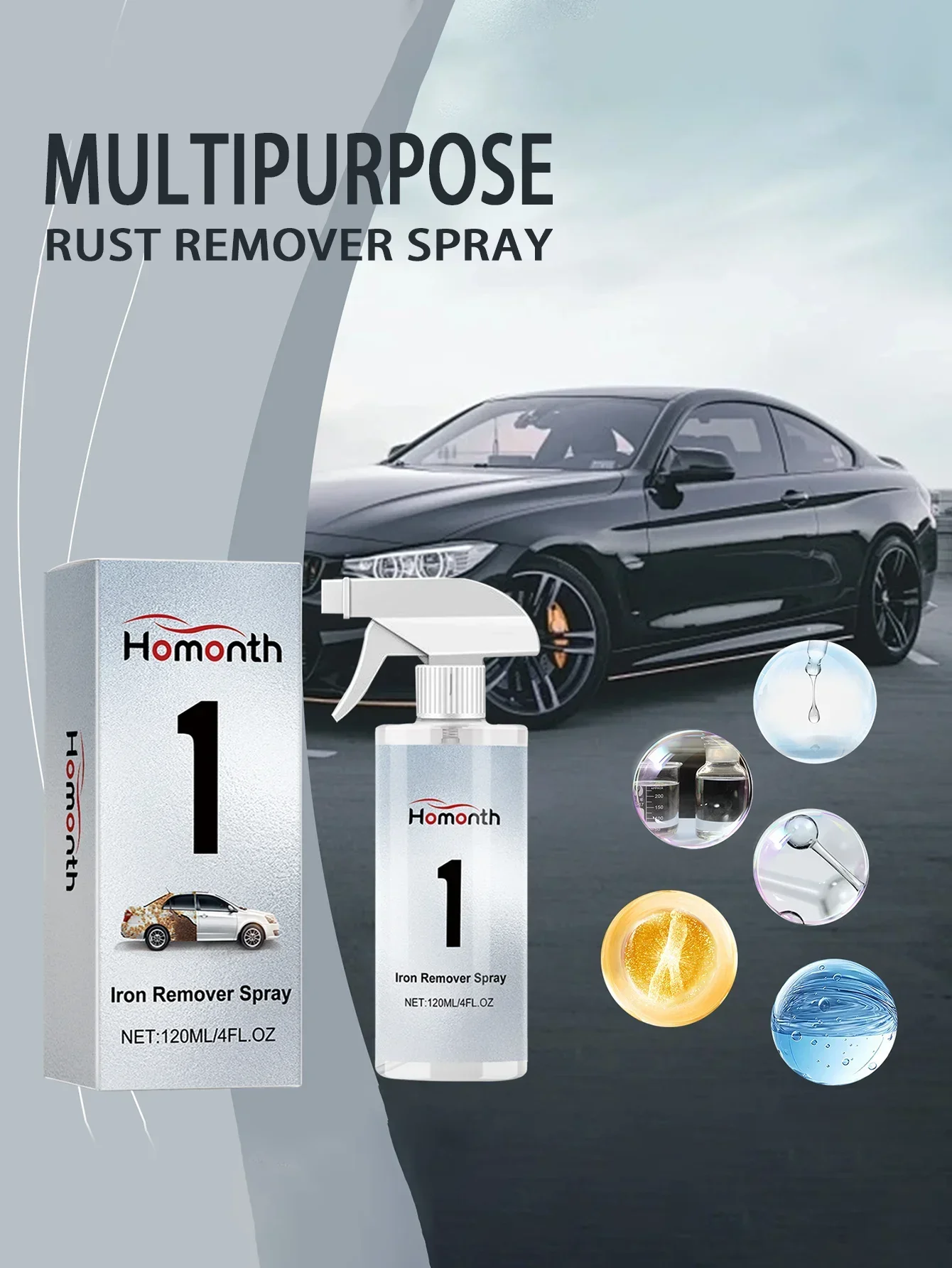 

120 мл антикоррозийный спрей для удаления ржавчины, очиститель металла, уход за железом, спрей для очистки ржавчины, средства для чистки автомобиля, автоаксессуары