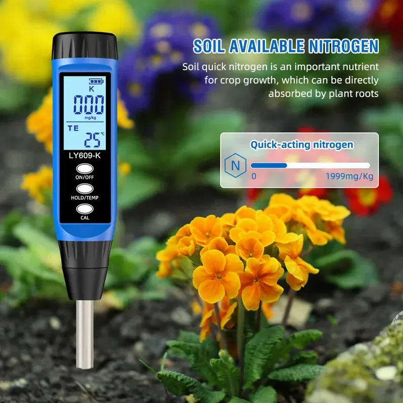 Picture 5: Multifunctional Soil Nutrient Meter Soil Fertility Analyzer Potassium/Phosphorus/Nitrogen Temperature Tester for Gardens Orchard