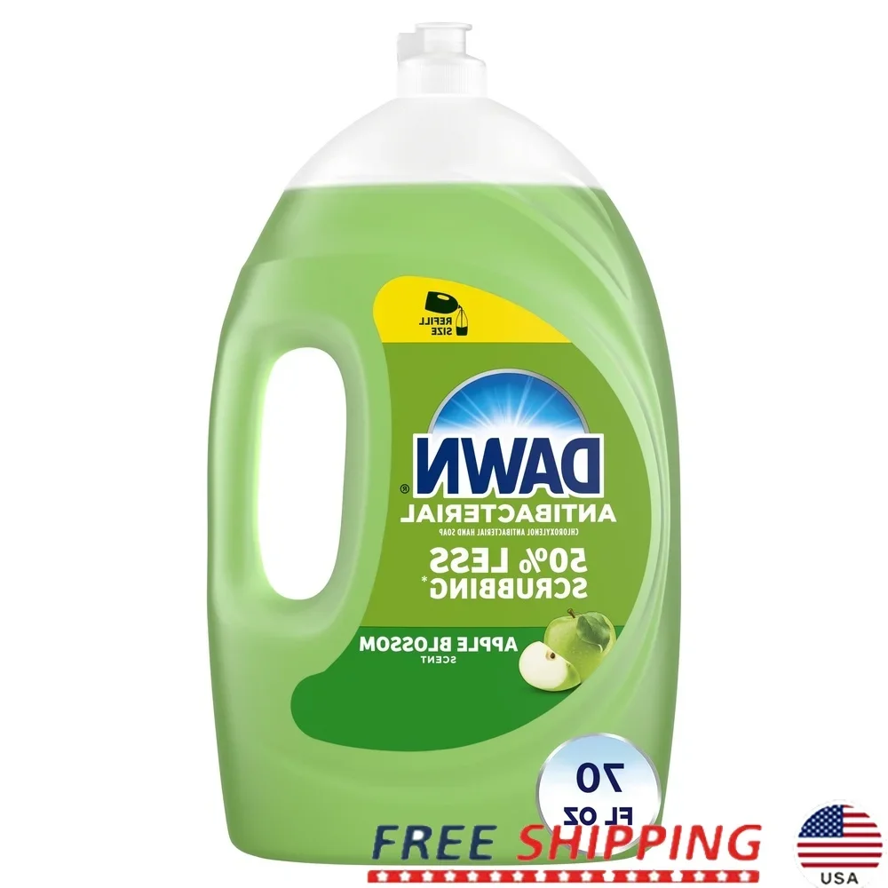 

Ultra Antibacterial Hand Soap Apple Blossom Scent Liquid Dish Soap Grease Fighter 70 fl oz Biodegradable Formula 50 Percent Less