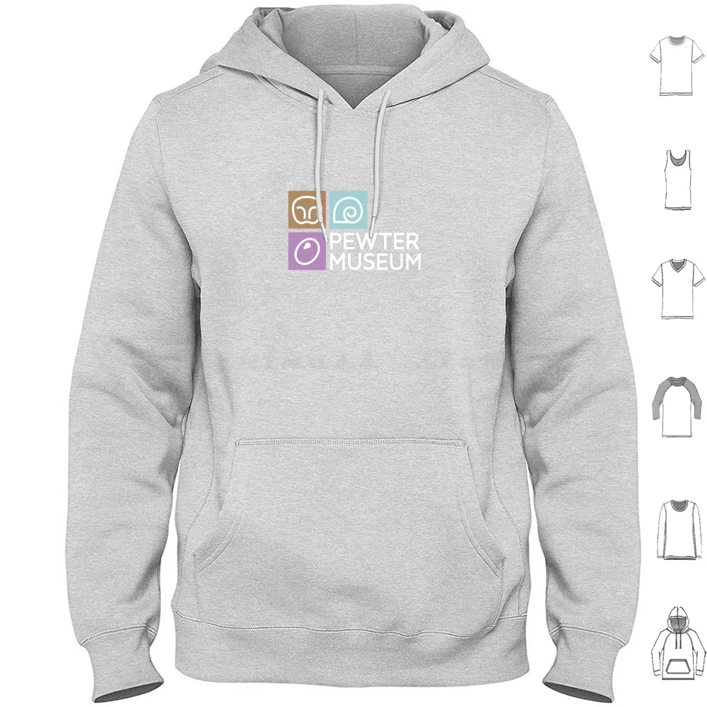 Pewter Museum Hoodies Long Sleeve Pewter Logo Graphic Design