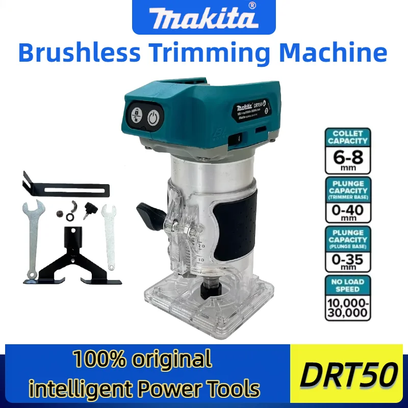 

Makita DRT50 Original Cordless Trimmer Rechargeable Trimming Machine Brushless Slotting Tool Milling Wood work Machine