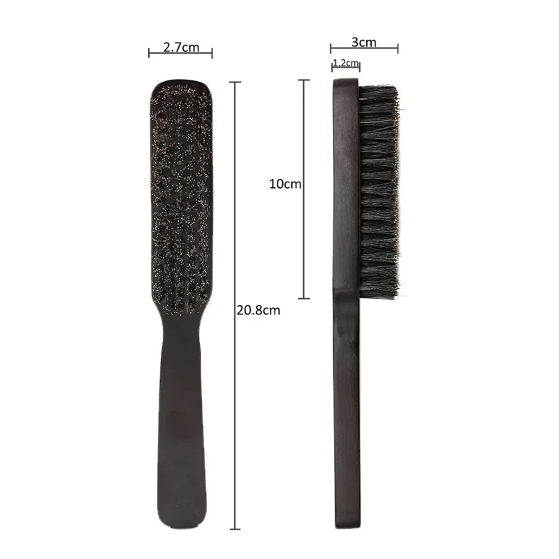 soft boar bristle beard brush hairdressing hair styling comb for beard men\'s shaving brush wood handle beard and mustache brush