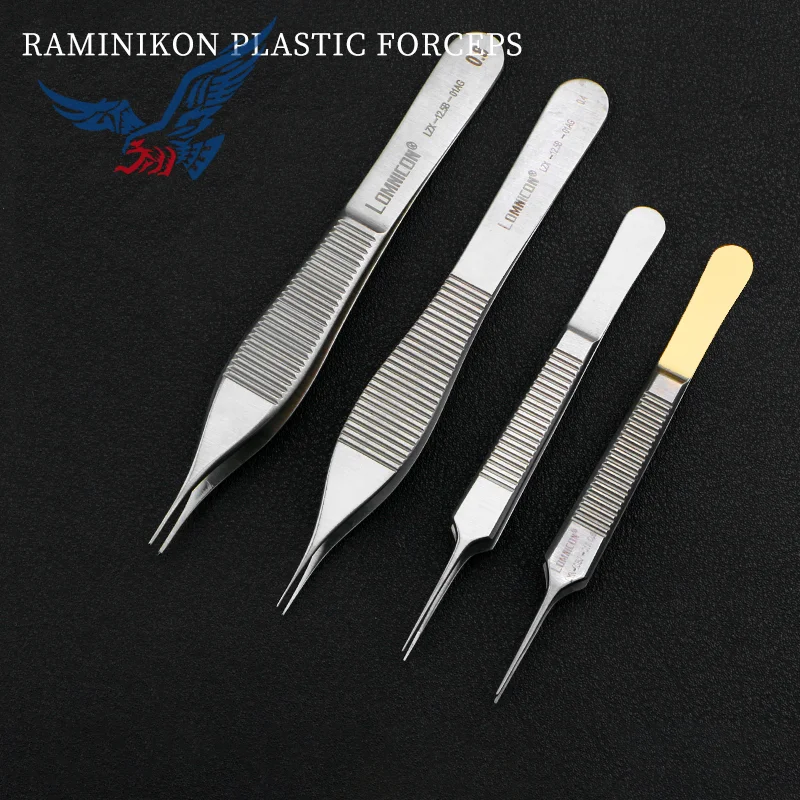 Double eyelid surgery tools with hook teeth fat buried line Longminikon fine plastic tweezers do surgical instruments