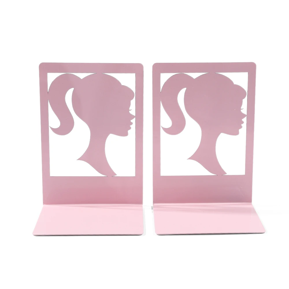 

Pink Girl Bookends Metal Bookends Heavy Duty Bookends Bibliophile Collectible Book Lovers Home Office Bookends Supplies