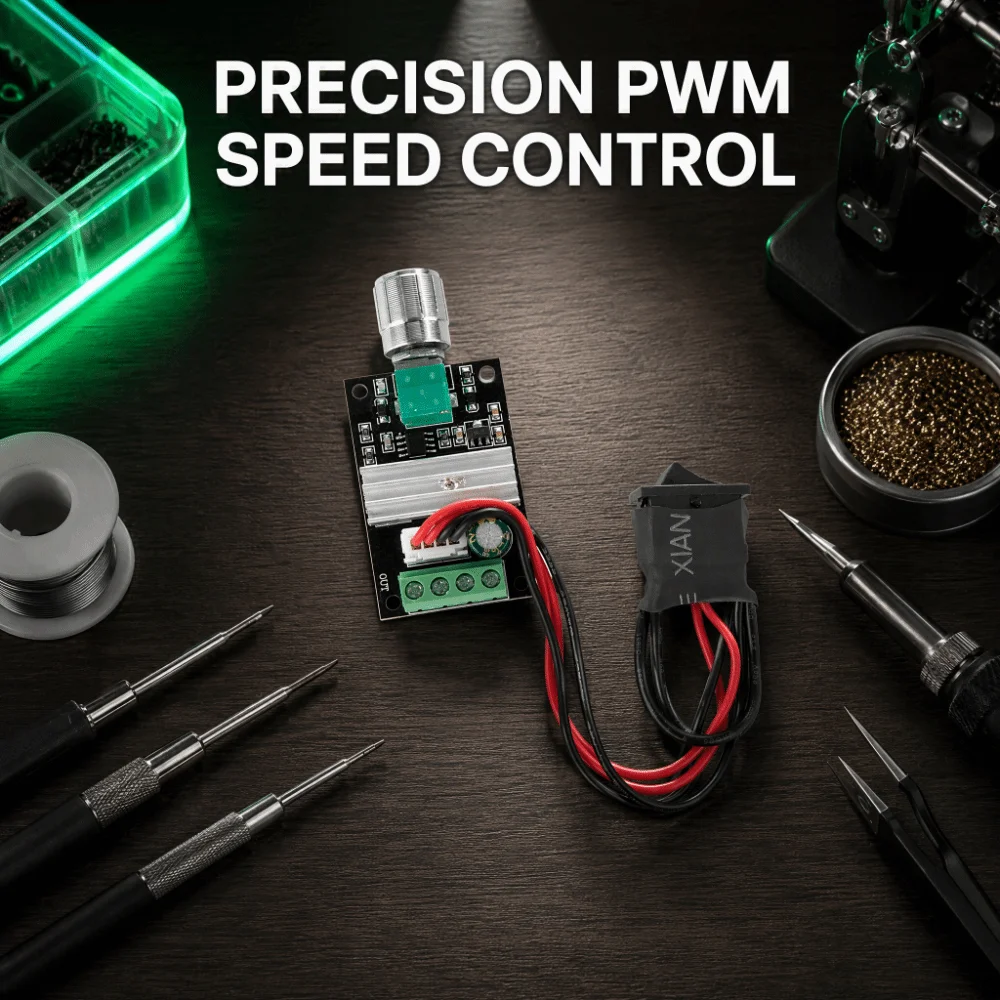 6V-28V Input Voltage PWM Motor Speed Controller 3A Current Rating Reversible Function DC Motor Speed Controller