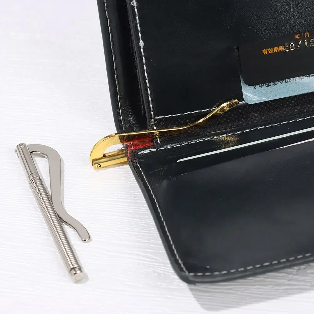 Vintage Metal Bifold Money Clips Bar Wallet Replace Parts Spring Clamp Cash Holders Dollar Cash Clamp Holder Wallet Accessories