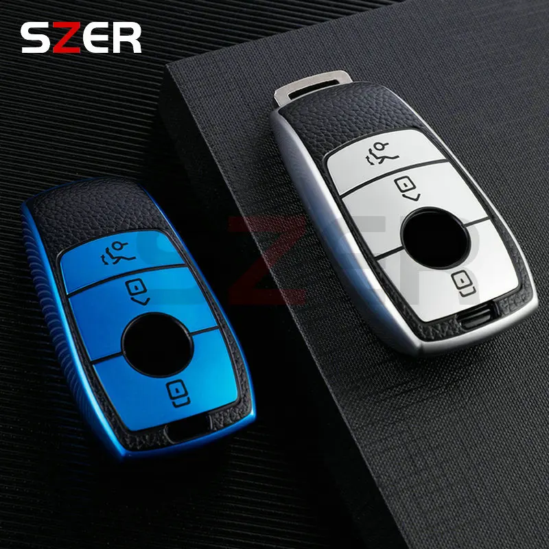 Leder TPU Auto Fernbedienung Schlüssel Fall Abdeckung Shell Für Mercedes Benz A C E S G Klasse GLC CLE CLA GLB GLS W177 W205 W213 W222 X167 AMG
