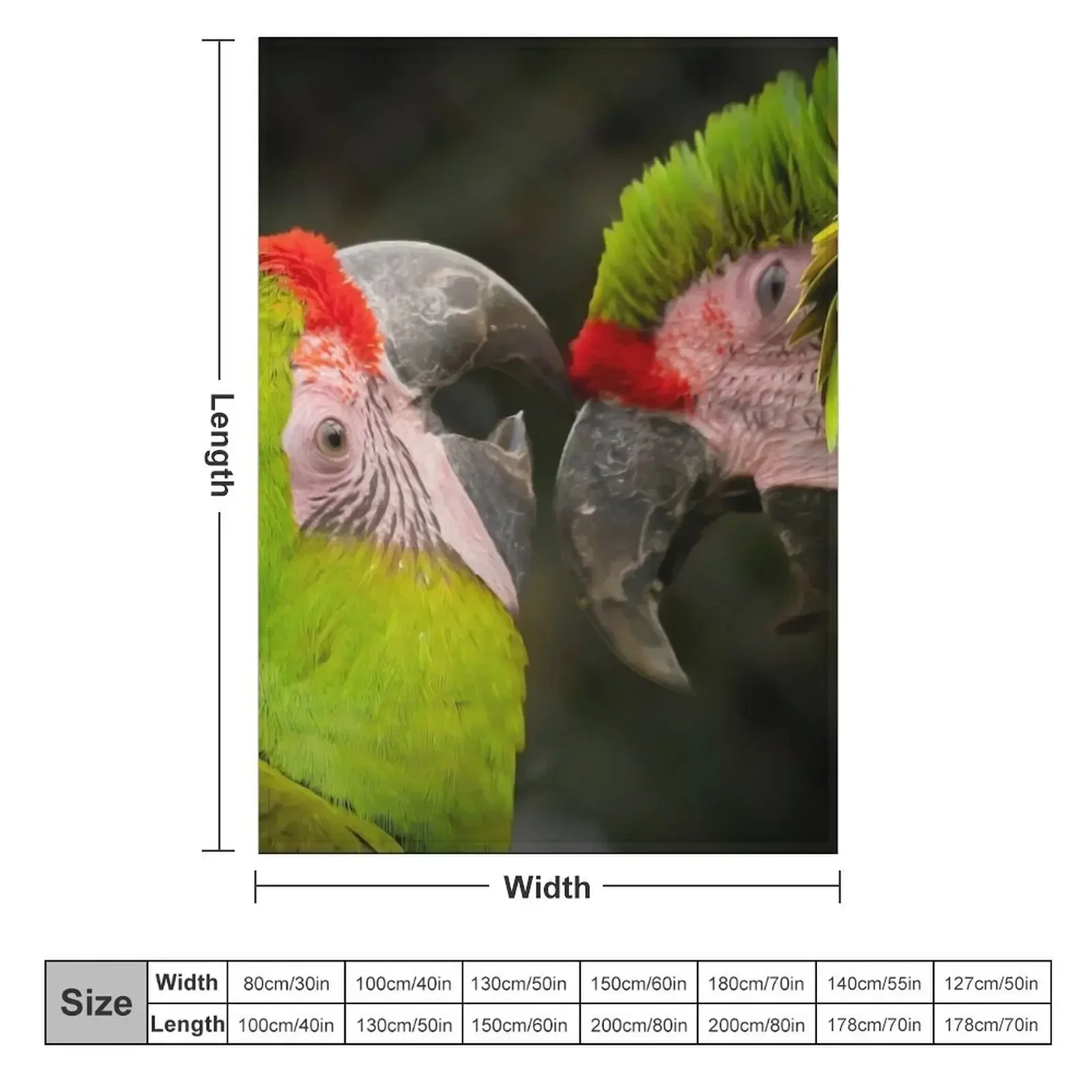 The Great Green Macaw Throw Blanket couch cozy soft plush fuzzy picnic outdoor blanket