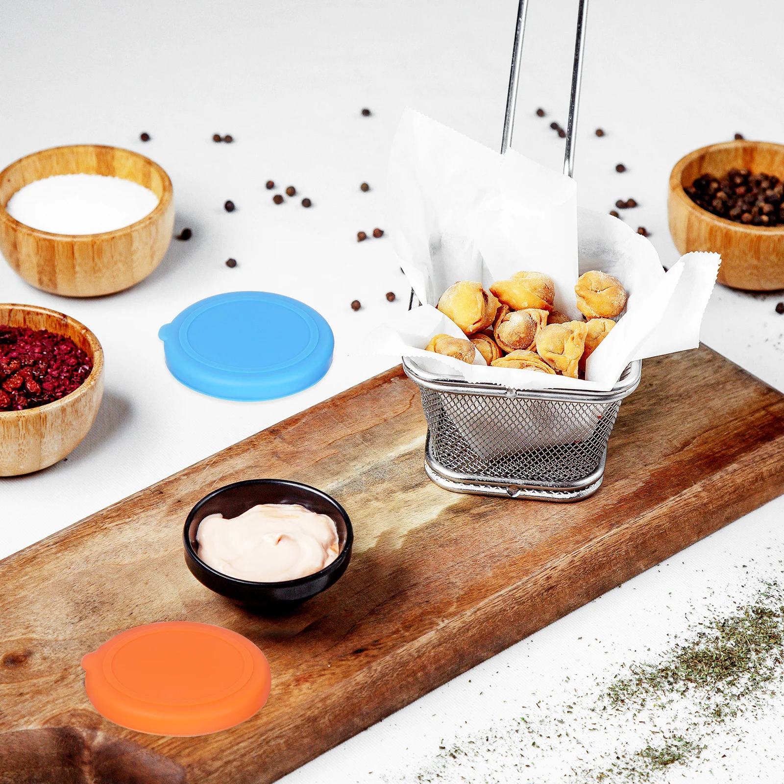 

4Pcs Bright Color Silicone Bowl Covers for Various Containers Cat Dog Food Sealing Lids Can Covers for