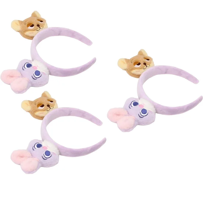 

1pcsZootopia Judy Rabbit Nick Fox action figure hair hoop wash face makeup press hair amusement park headgear