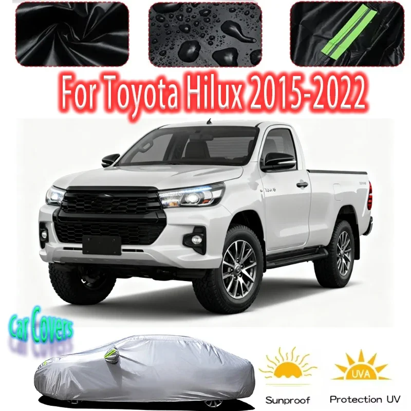 

For Toyota Hilux 2015-2022 Outdoor Protection Full Car Covers Snow Cover Sunshade Waterproof Dustproof Exterior Car Accessories