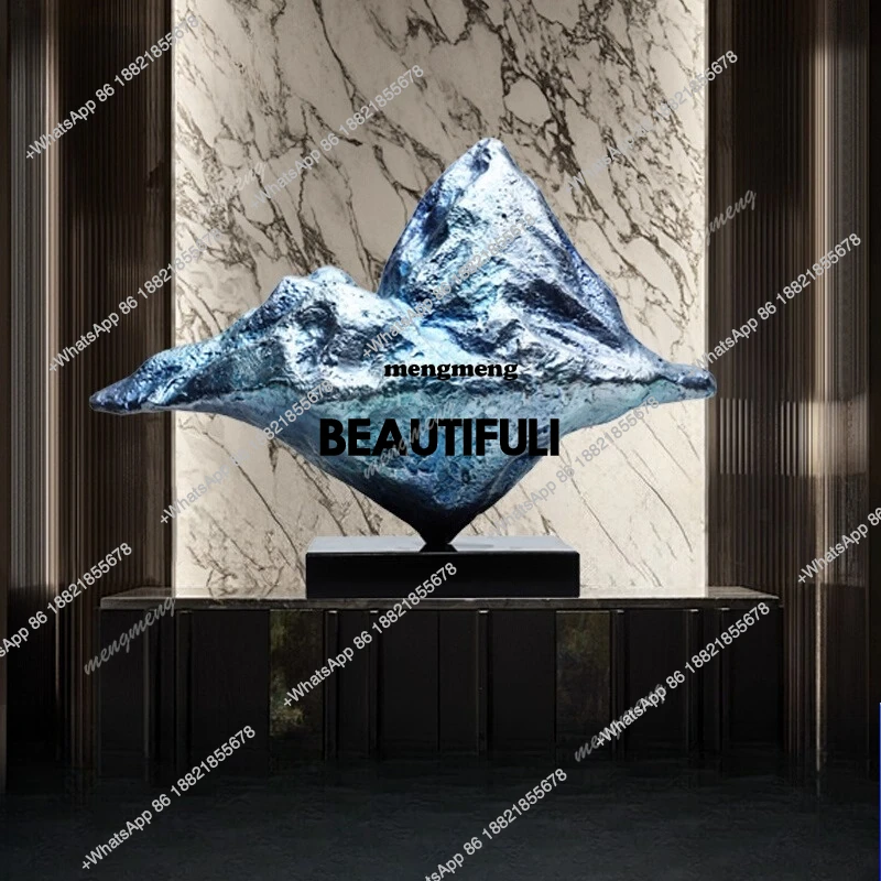 D80 Abstract art living room large ornament entrance glass fiber reinforced plastic soft decoration sculpture