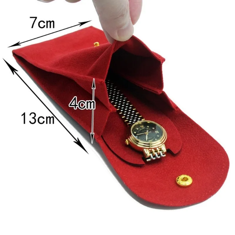 Unisex High Quality Flannel Watch Storage Bags Bracelet Necklace Ring Packaging Portable Travel Jewelry Protection Display Cases