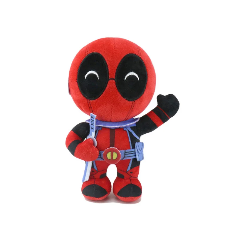 25cm Marvel Deadpool mainan mewah lembut boneka kartun boneka besar lembut kain anak laki-laki boneka bantal anak natal hadiah ulang tahun