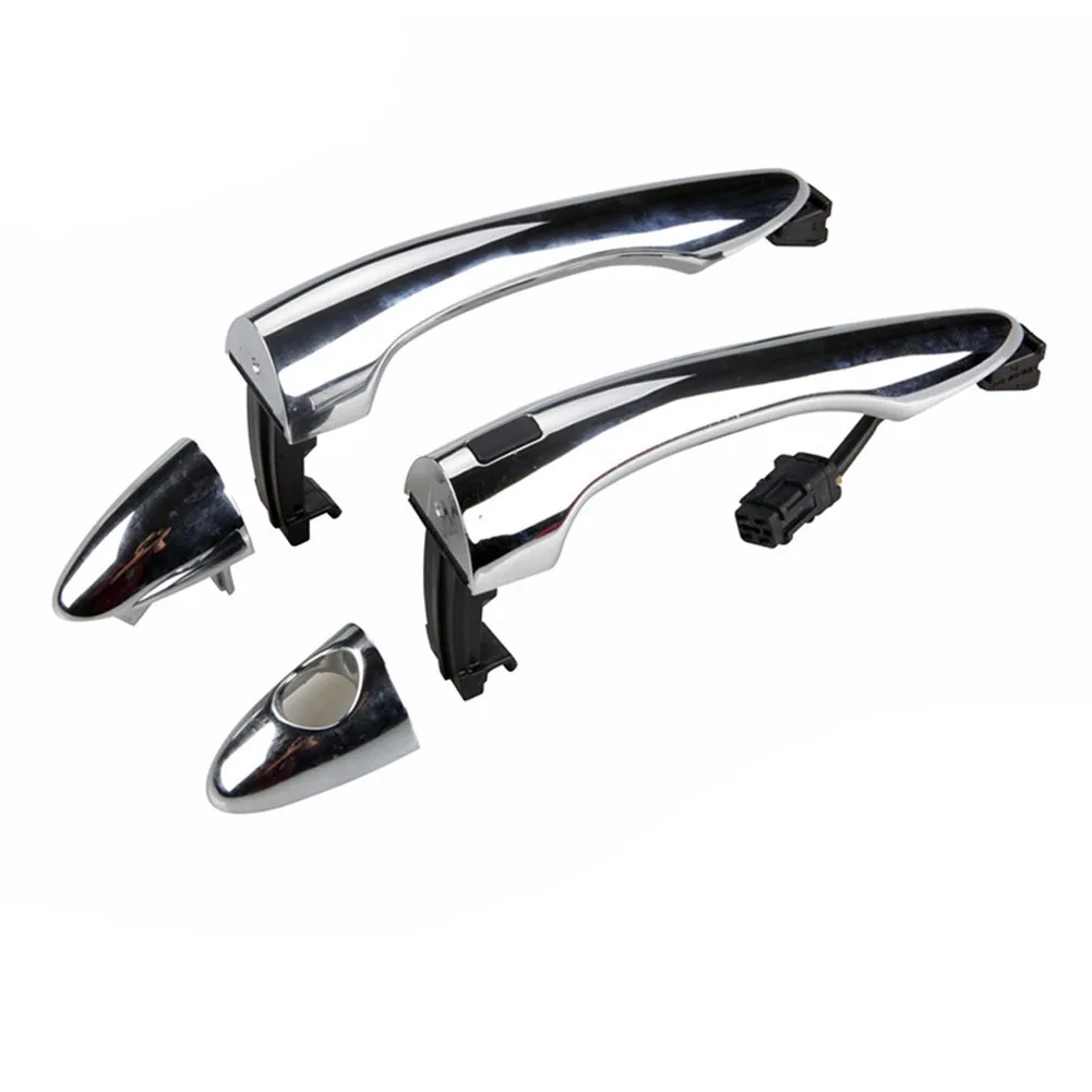 

Car Door Handle Replacement Chrome Door Handle Easy To Install High-quality Materials Plastic Material Car Exterior Repair