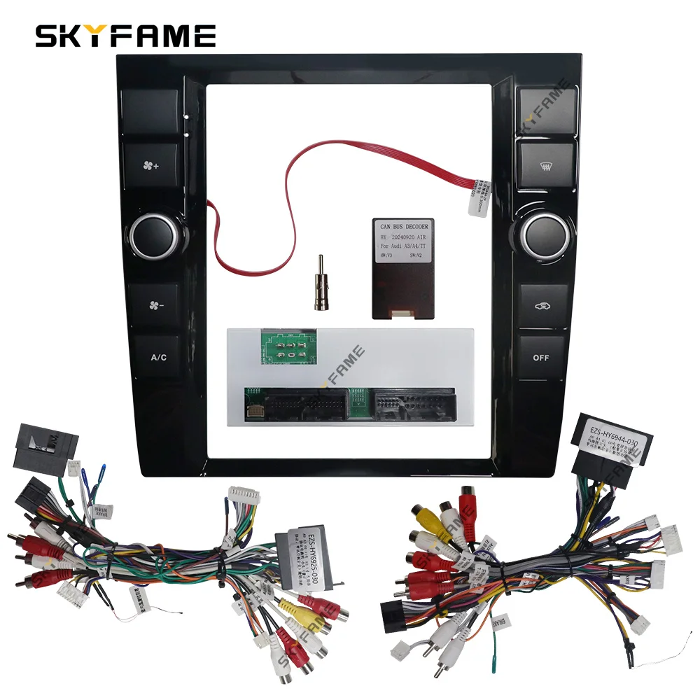 SKYFAME 9/9.7 Inch Car Fascia Frame Adapter Canbus Box Android Radio Dash Fitting Panel Kit For Audi A4 B7 S4 RS4 B6 Seat Exeo