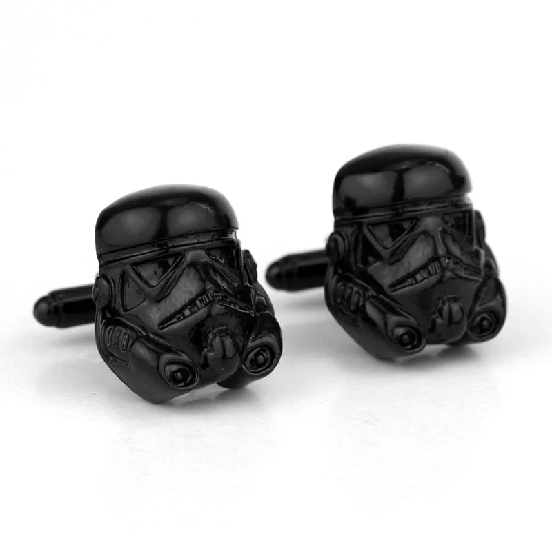 Movie Star Wars Imperial Stormtrooper Cufflinks Trend The Storm Troops Black Cufflinks Jewelry Gifts For Fans