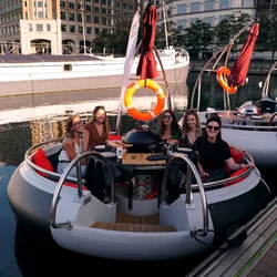 electric Bar-becue boat 12 person water playground  equipment  BBQ boat for sale