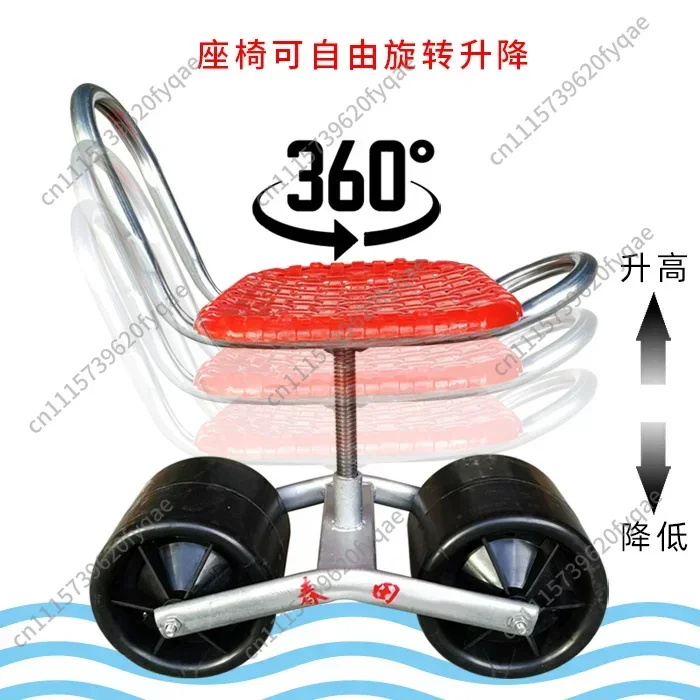 Portable Rotating Picking Stool, Mobile Lazy Seat for Tea Picking Greenhouse Hedge Trimming Outdoor Work