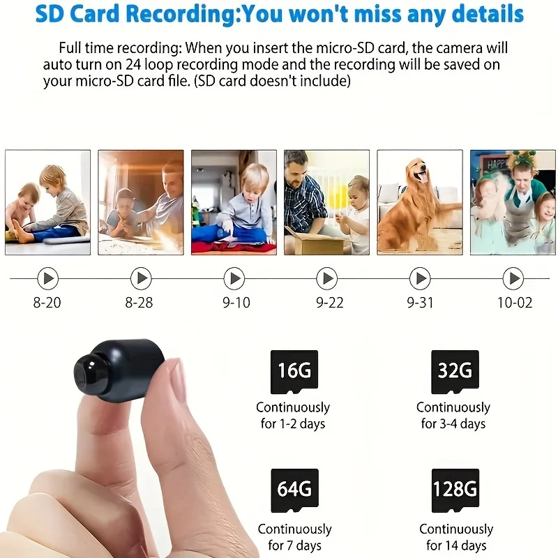 كاميرا صغيرة جديدة للرؤية الليلية خفيفة الوزن ذات جودة عالية محمولة كاميرات ممتازة كشف الحركة كاميرا مراقبة لاسلكية