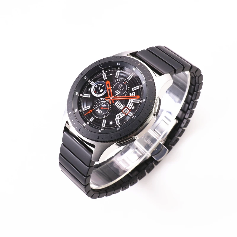 Ceramic Strap Sandblasted Surface 20mm 22mm for Samsung Galaxy Watch 3 45mm 46mm Gear S3 Frontier Classic Replacement Bracelet