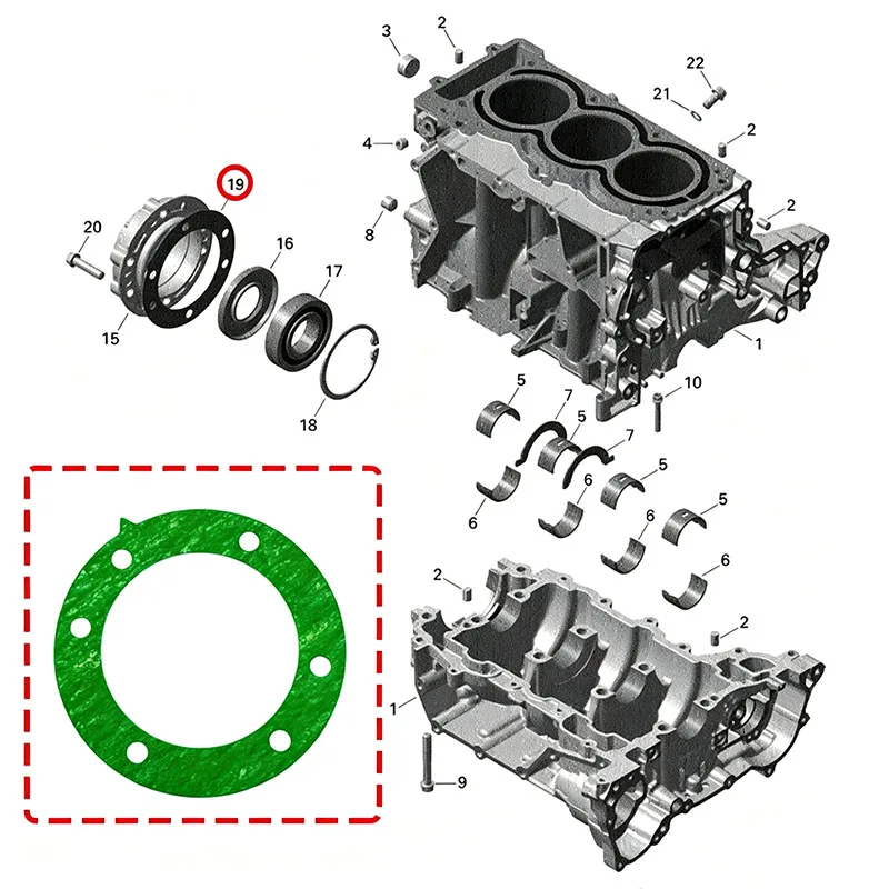 PTO Cover Gasket FOR BRP SEA-DOO SPARK GTI GTS GTR TRIXX CAN-AM Maverick X3 SKI-DOO Expedition Skandic Renegade Lynx Jetski ATV
