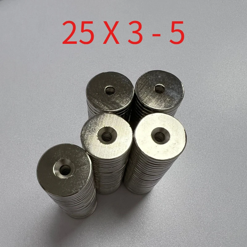 

10pcs/lot Diameter 25mm × Thickness 3mm - Hole diameter 5mm countersunk hole magent 25*3-5mm magnetic steel
