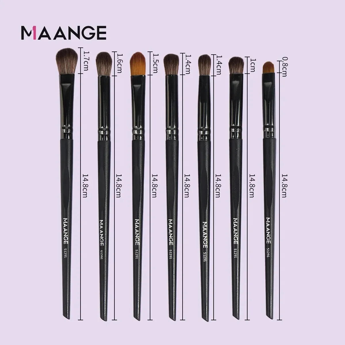 MAANGE-Kit de brochas de maquillaje para ojos, 7 Uds., juego de brochas de maquillaje para sombra de ojos, mezcla de cerdas sintéticas suaves, herramientas cosméticas de belleza