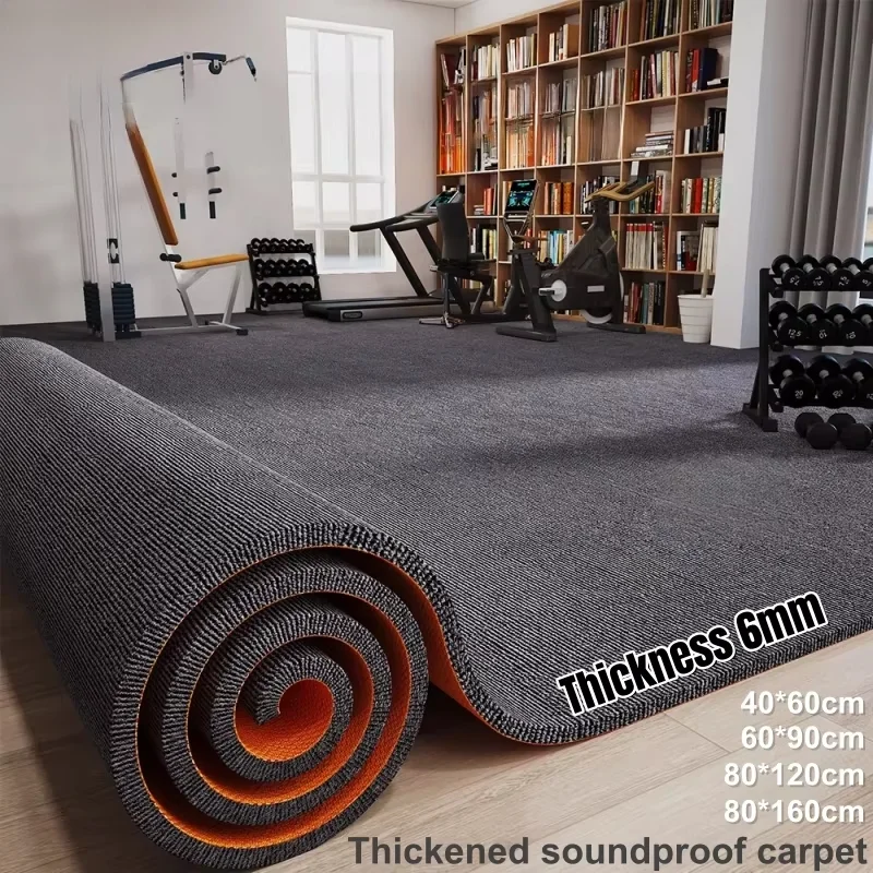 Water Uptake Home Decor Solid Color Thickened Soundproof Carpet Shock Absorption Silent Floor Mat Kitchens Bedroom Gym