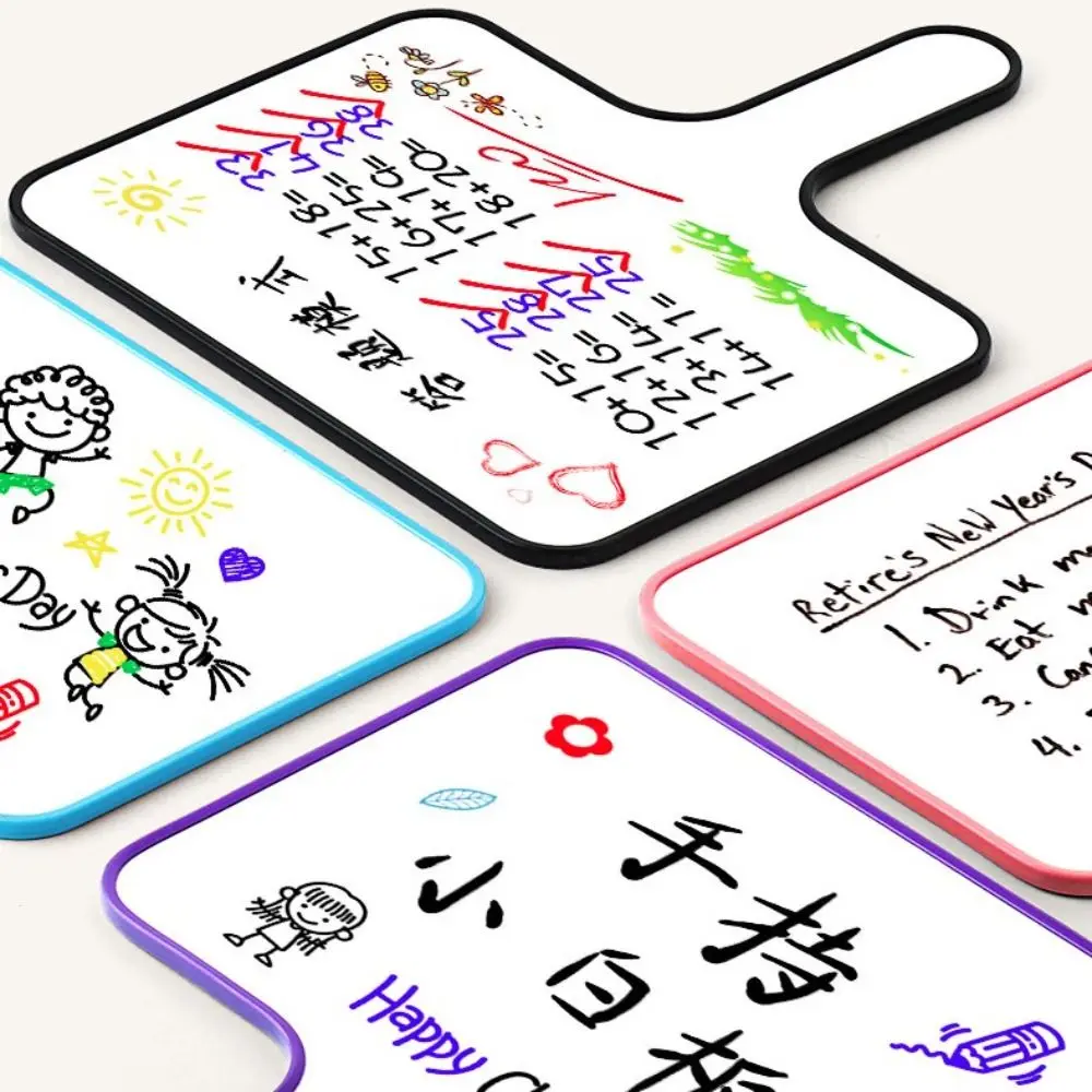 3pcs/set Small Erasable Whiteboard Answer Game Reusable Double Side Handheld White Board Mini Drawing Writing Pad Student