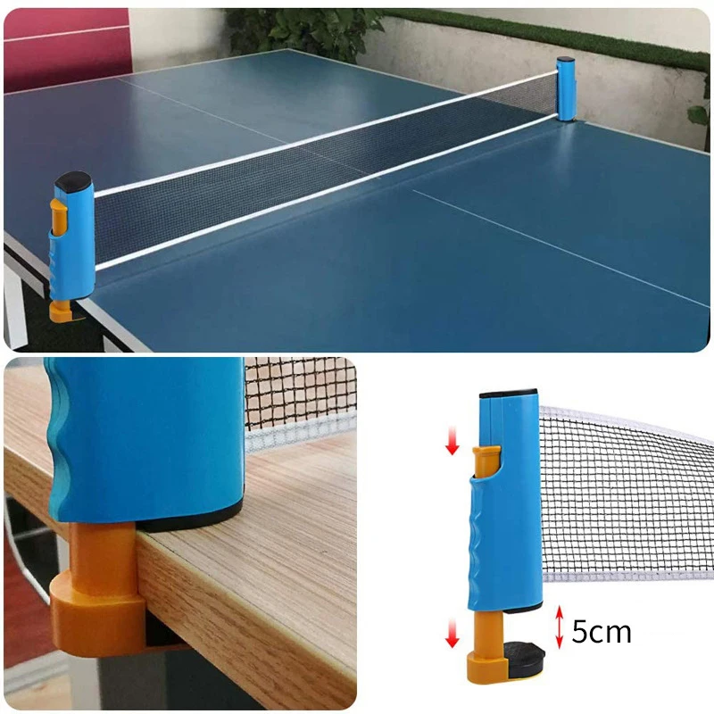 Telescopic Table Tennis Net Rack 1.8m Nylon Net Multi-color Optional Table With Portable Table Tennis Net Rack