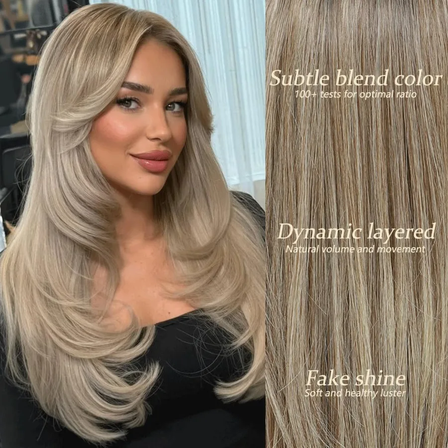 باروكة أمامية من الدانتيل الاصطناعي ملابس منتفخة مسبقًا شعر مستعار بدون صمغ 13X4X1 بوصة شعر مستعار عالي الدقة بطبقات من الدانتيل شعر مستعار مسبقًا مبيض مسبقًا